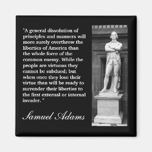 Samuel Adams citeert "Een algemene oplossing..." Magneet