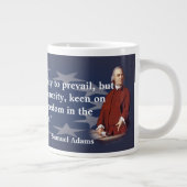 Samuel Adams citeert over penseelvrijheid Grote Koffiekop (Rechts)