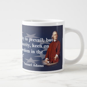 Samuel Adams citeert over penseelvrijheid Grote Koffiekop