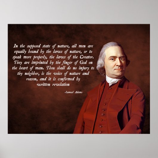 Samuel Adams God Poster (Voorkant)