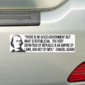 Samuel Adams Quote Bumpersticker (Op auto)