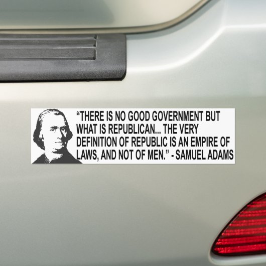 Samuel Adams Quote Bumpersticker (Op auto)