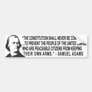 Samuel Adams Quote Bumpersticker