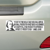 Samuel Adams Quote Bumpersticker (Op auto)