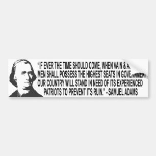 Samuel Adams Quote Bumpersticker
