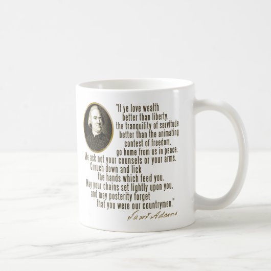 Samuel Adams Quote Koffiemok (Rechts)