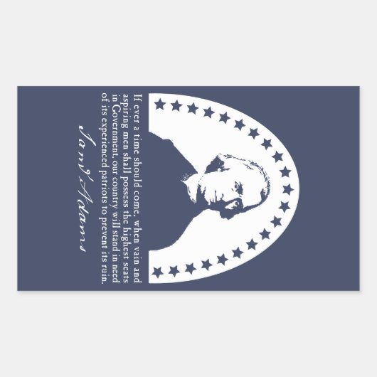 Samuel Adams Quote - Patriottische Stickers (Voorkant)