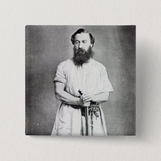 Samuel Baker, 1865 Vierkante Button 5,1 Cm (Voorkant)