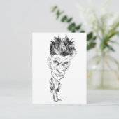 Samuel Beckett Caricature door Edmund S Valtman Briefkaart (Staand voorkant)