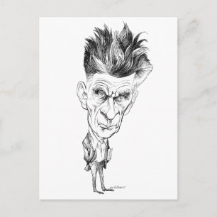Samuel Beckett Caricature door Edmund S Valtman Briefkaart