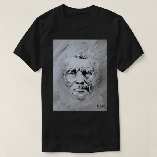 Samuel Beckett - Ierse schrijver wacht op godot T-shirt (Design voorkant)