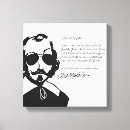 Samuel Chamclear Hipster texte du future+lunettes Canvas Afdruk
