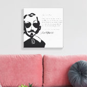 Samuel Chamclear Hipster texte du future+lunettes Canvas Afdruk (Insitu (Woonkamer))