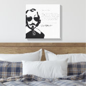 Samuel Chamclear Hipster texte du future+lunettes Canvas Afdruk (Insitu (Slaapkamer))