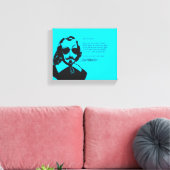 Samuel Chamclear Hipster texte du future+lunettes Canvas Afdruk (Insitu (Woonkamer))