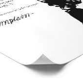 Samuel Chamclear Hipster texte du future+lunettes Poster (Hoek)