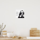 Samuel Chamclear Hipster texte du future+lunettes Poster (Keuken)