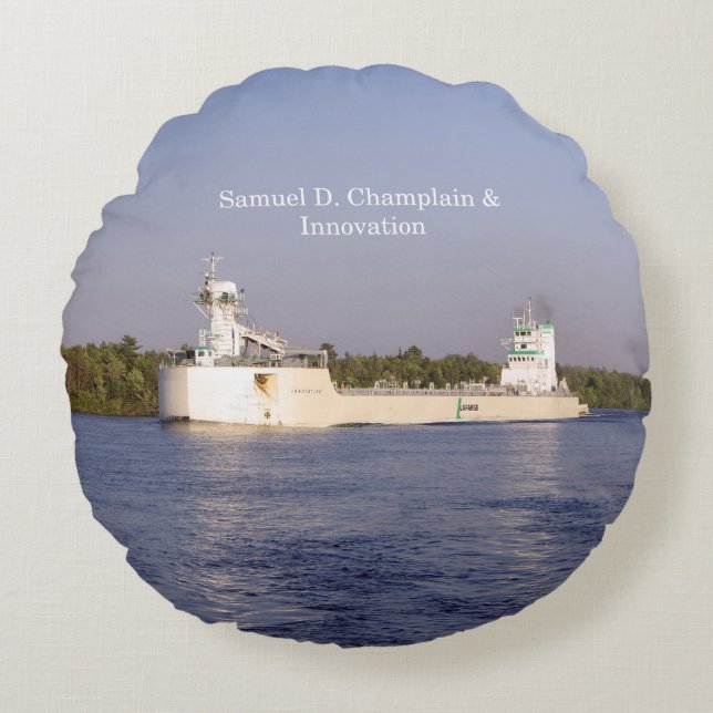 Samuel D. ChamPlain & Innovation Round-kussen Rond Kussen (Voorkant)