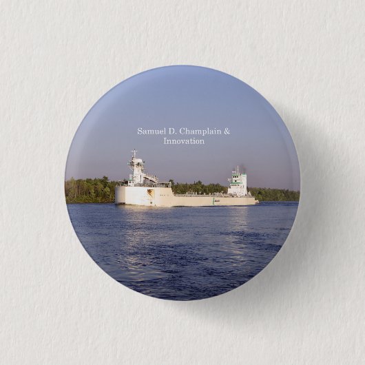 Samuel D. ChamPlain & Innovation-toets Ronde Button 3,2 Cm (Voorkant)