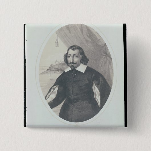 Samuel de ChamPlain 1854 Vierkante Button 5,1 Cm (Voorkant)