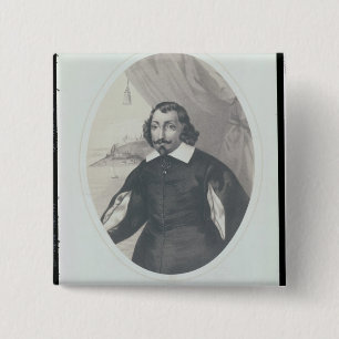 Samuel de ChamPlain 1854 Vierkante Button 5,1 Cm