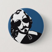 Samuel de Champlain Hipster bril futuristisch Québ Ronde Button 5,7 Cm (Voorkant)