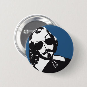 Samuel de Champlain Hipster bril futuristisch Québ Ronde Button 5,7 Cm
