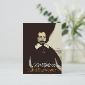 Samuel de Champlain Land Surveyor Briefkaart (Staand voorkant)