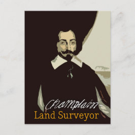 Samuel de Champlain Land Surveyor Briefkaart