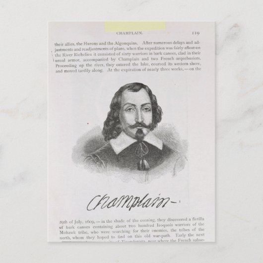 Samuel de Champlatte Briefkaart (Voorkant)