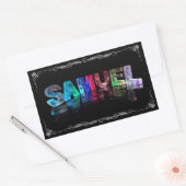Samuel - De naam Samuel in 3D lichten (Foto Rechthoekige Sticker (Envelop)
