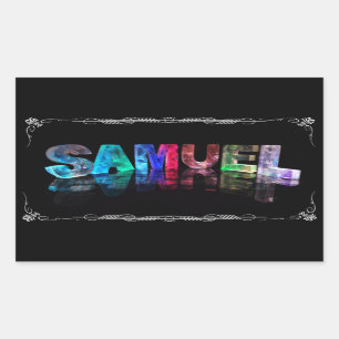 Samuel - De naam Samuel in 3D-lichten (foto Rechthoekige Sticker