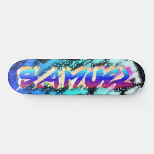 SAMUEL Gepersonaliseerd Graffiti Skateboard (Horizontaal)