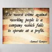 Samuel Gompers Quote Poster (Voorkant)