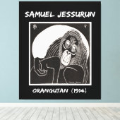 Samuel Jessurun Orangutan (1914) Canvas Afdruk (Insitu (Houten vloer))