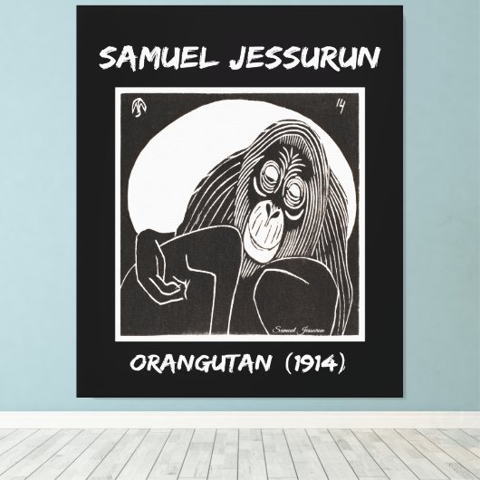 Samuel Jessurun Orangutan (1914) Canvas Afdruk (Insitu (Houten vloer))