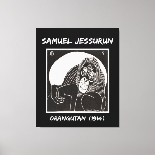 Samuel Jessurun Orangutan (1914) Canvas Afdruk (Voorkant)
