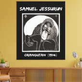Samuel Jessurun Orangutan (1914) Canvas Afdruk (Insitu (Woonkamer))