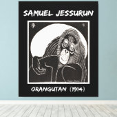 Samuel Jessurun Orangutan (1914) Canvas Afdruk (Insitu (Houten vloer))