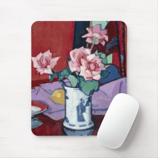 Samuel John Peploe Roses, Chinese Vase Muismat (Met muis)