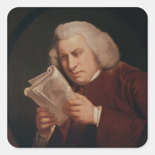 Samuel Johnson 1775 Vierkante Sticker (Voorkant)