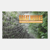 Samuel Johnson Inspirerend citaat "Grote werken" Rechthoekige Sticker (Voorkant)