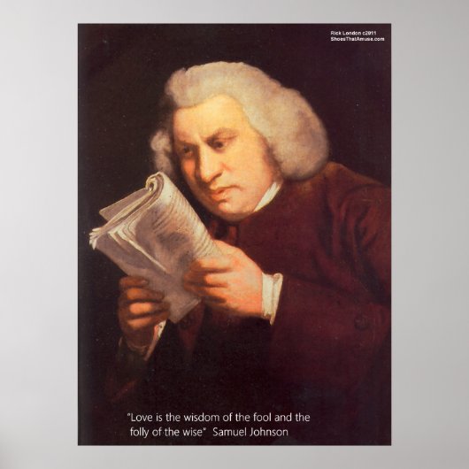 Samuel Johnson Liefde is Wijsheid Posters (Voorkant)
