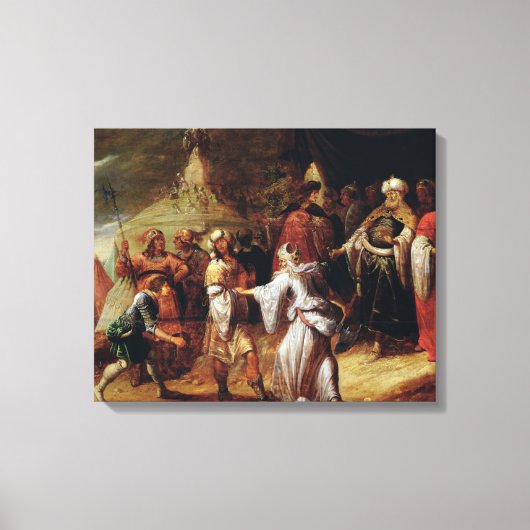 Samuel Killing Agag, koning van de Amalekites Canvas Afdruk (Voorkant)