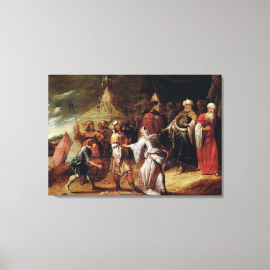 Samuel Killing Agag, koning van de Amalekites Canvas Afdruk (Voorkant)