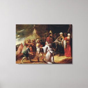 Samuel Killing Agag, koning van de Amalekites Canvas Afdruk