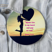 Samuel Lover citaat hart liefde inspiratie Case-Ma Ronde Button 6,0 Cm (In situ)