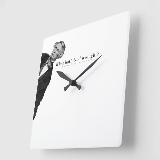 Samuel Morse Code Meme - Wat heeft God teweeggebra Vierkante Klok (Hoek)