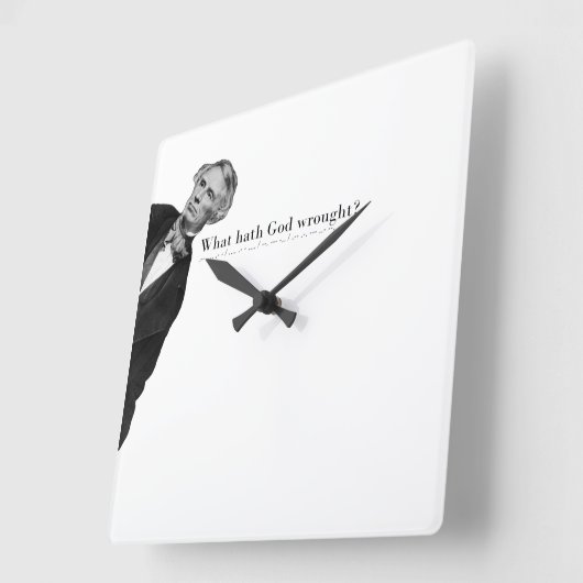 Samuel Morse Code Meme - Wat heeft God teweeggebra Vierkante Klok (Hoek)