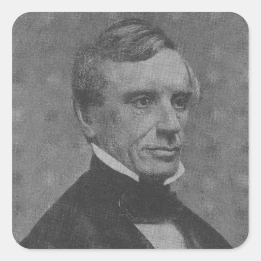 Samuel Morse Vierkante Sticker (Voorkant)